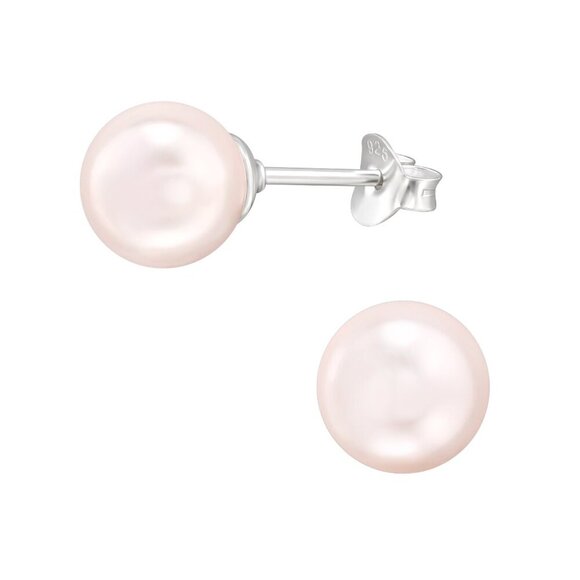 Sterling Silver Rosaline Pearl Earring 8mm - Picture 1 of 1